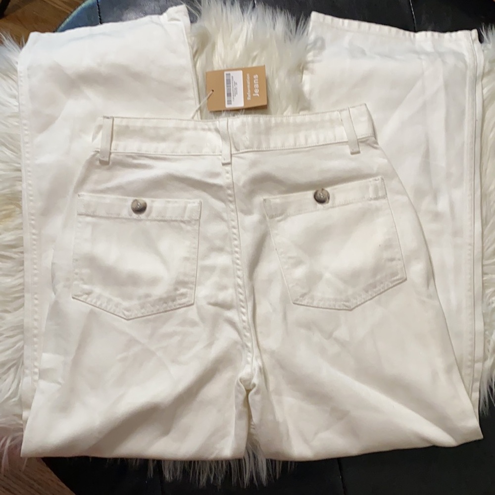 Reformation High-Rise Wide-Leg Jeans in Off-White - Picture 12 of 12